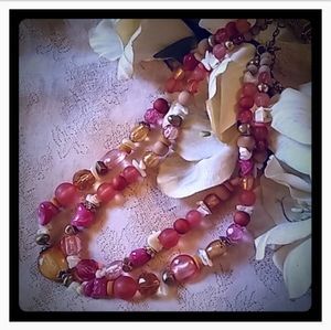 Vintage Ruby Rd. Multi-shaped Beads Necklace